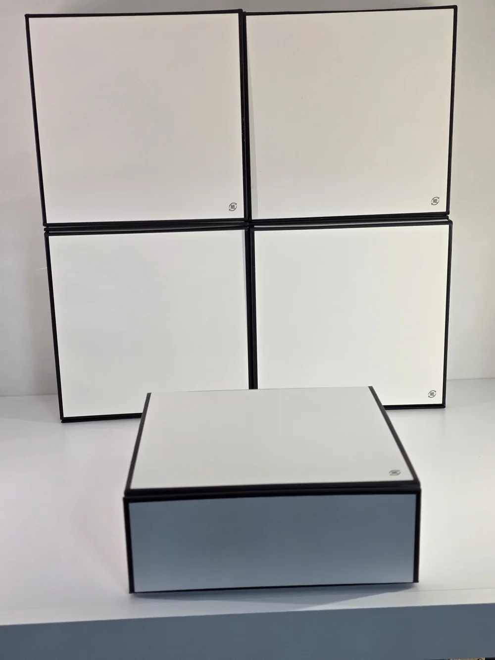 Authentic Chanel White Gift boxes W/ packaging Tissues- 5 Piece Set